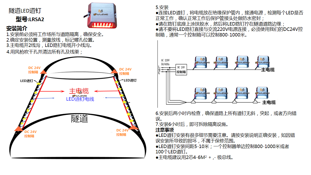 隧道LED道钉  LRSA2